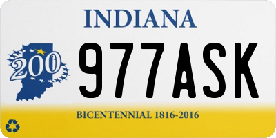 IN license plate 977ASK