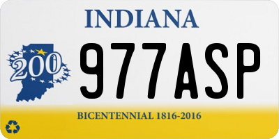 IN license plate 977ASP