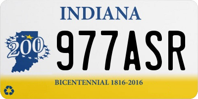 IN license plate 977ASR