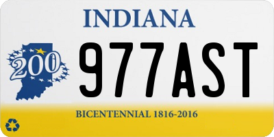 IN license plate 977AST