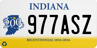 IN license plate 977ASZ