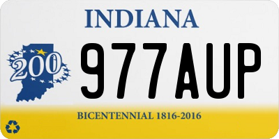 IN license plate 977AUP
