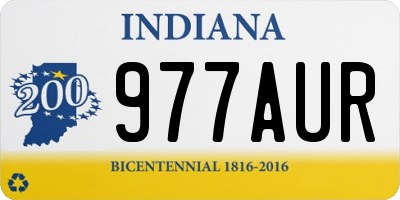IN license plate 977AUR