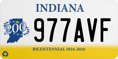 IN license plate 977AVF