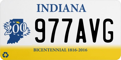 IN license plate 977AVG
