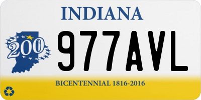 IN license plate 977AVL