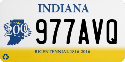 IN license plate 977AVQ