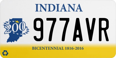 IN license plate 977AVR