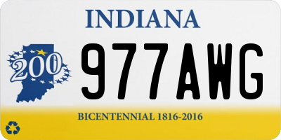 IN license plate 977AWG