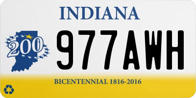 IN license plate 977AWH