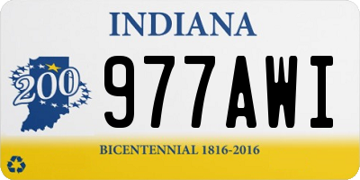 IN license plate 977AWI