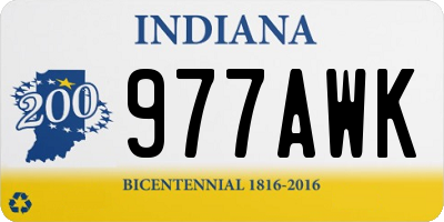 IN license plate 977AWK