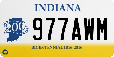 IN license plate 977AWM