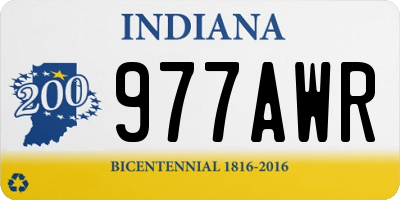 IN license plate 977AWR