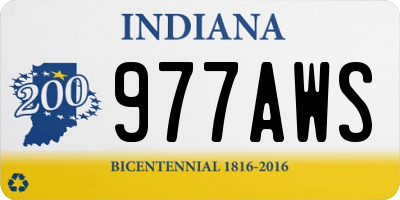 IN license plate 977AWS
