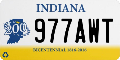 IN license plate 977AWT
