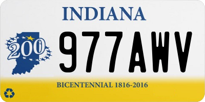 IN license plate 977AWV