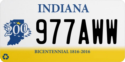 IN license plate 977AWW