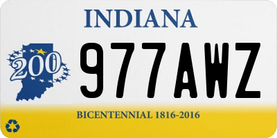 IN license plate 977AWZ