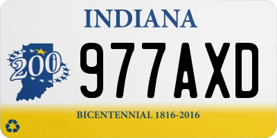 IN license plate 977AXD