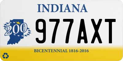 IN license plate 977AXT
