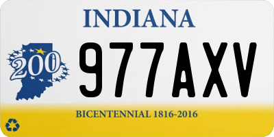 IN license plate 977AXV