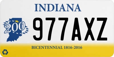 IN license plate 977AXZ