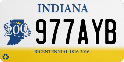 IN license plate 977AYB
