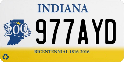 IN license plate 977AYD