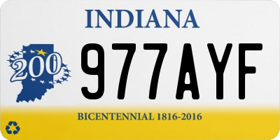 IN license plate 977AYF