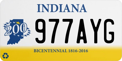 IN license plate 977AYG