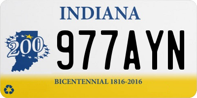 IN license plate 977AYN