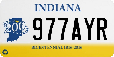 IN license plate 977AYR