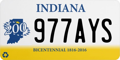 IN license plate 977AYS
