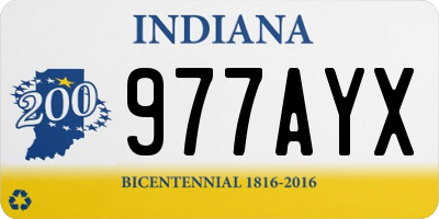 IN license plate 977AYX