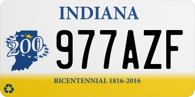 IN license plate 977AZF
