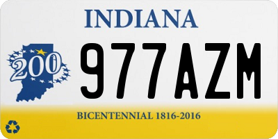IN license plate 977AZM