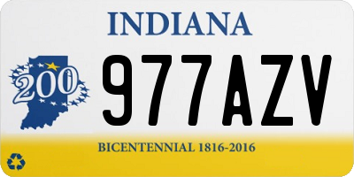IN license plate 977AZV