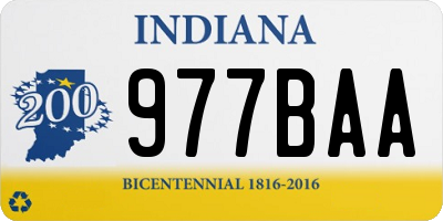 IN license plate 977BAA