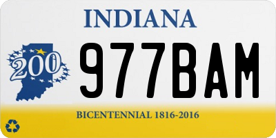 IN license plate 977BAM