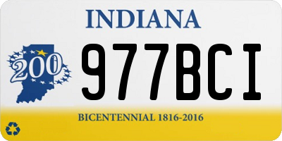 IN license plate 977BCI