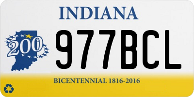 IN license plate 977BCL
