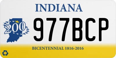 IN license plate 977BCP