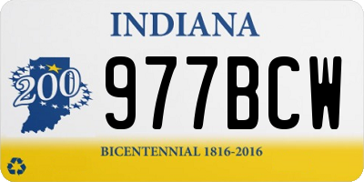 IN license plate 977BCW