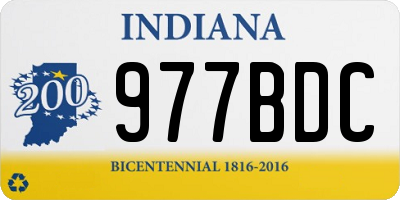IN license plate 977BDC