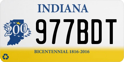 IN license plate 977BDT