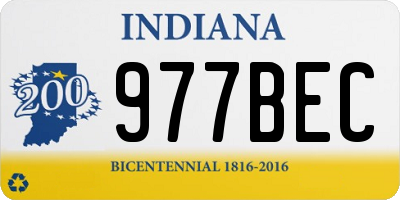 IN license plate 977BEC