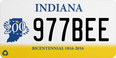 IN license plate 977BEE