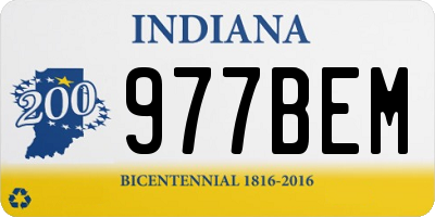 IN license plate 977BEM