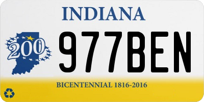 IN license plate 977BEN